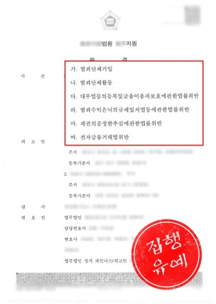 불법대부업,범죄단체가입,불법채권추심,전자금융거래법위반